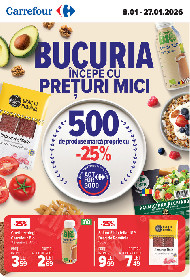 Carrefour - 25% reducere la 500 de produse marca proprie | 08 Ianuarie - 27 Ianuarie