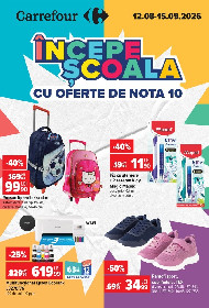 Carrefour - Incepe scoala cu oferte de nota 10 | 12 August - 15 Septembrie