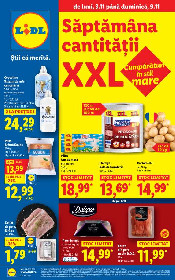 Lidl - Saptamana cantitatii XXL | 03 Noiembrie - 09 Noiembrie